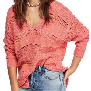 Free People Hot Tropics V-Neck Sweater NEW